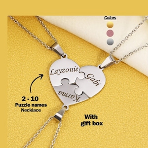 puzzel stuk ketting vriendschap ketting voor 2, bijpassende kettingen voor vrienden, bijpassende beste vriend kettingen voor 3, beste vriend cadeau, bff