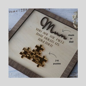 Mom and Dad Puzzle Board with Personalized Names - Thoughtful Family Gift Idea