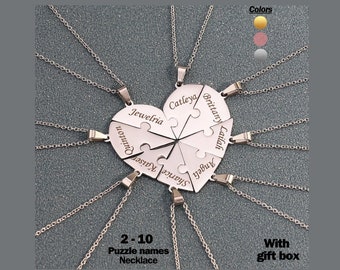 puzzle piece necklace friendship necklace for 2 matching necklace for friends Matching best friend necklaces for 3 friendship necklace for 3