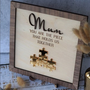 Custom Wooden Puzzle Board with Mom and Dad's Names - Special Gift Idea.