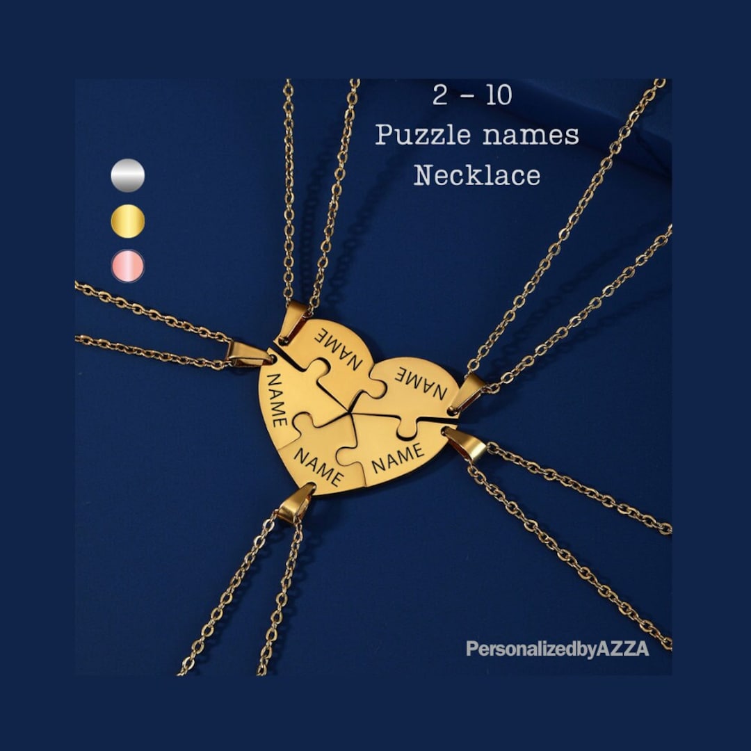 Puzzle Piece Necklace Friendship Necklace for 2, Matching Necklaces for