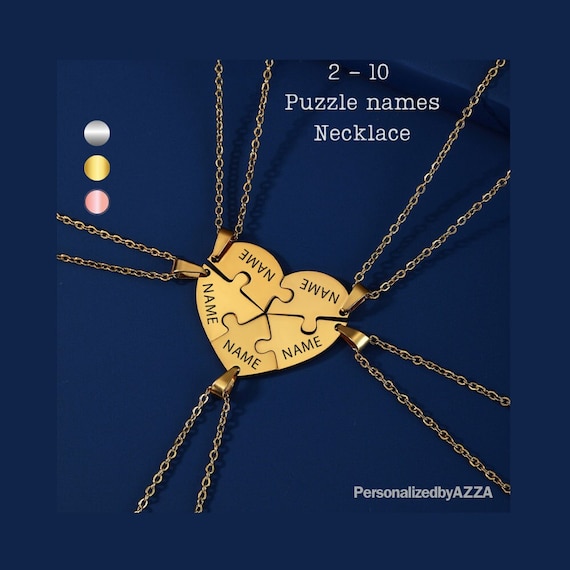 Mother daughter puzzle piece necklace deals