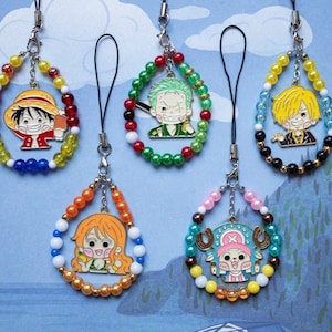 Pirate One Piece inspired anime keychain phone charm