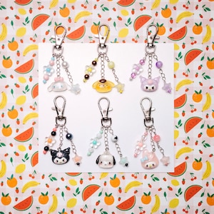 Cute Animal Cartoon keychains and phone charms