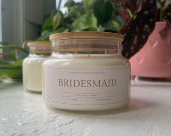 Bridesmaid Candle | Maid of Honor Candle | Bridesmaid Proposal | Maid of Honor Proposal | Candle | Custom Candle