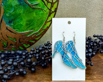 Cinderella Glass Slipper Acrylic Stained Glass Suncatcher Hypoallergenic Earrings