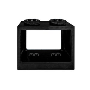 Black Minfig Display Brick COMPATIBLE WITH LEGO classic blocks, duplos, and minifigs - Can Be Stacked, Wall-Mounted, or Part of Your Build!