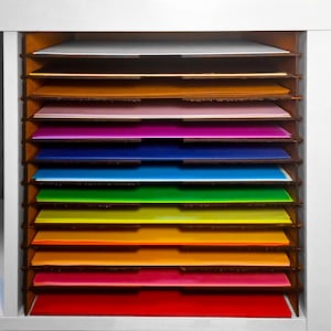 12 Shelf Insert for Cube Shelf Unit - Compatible with IKEA KALLAX - Scrapbook Paper, Vinyl Record Organization & Storage for home or office