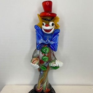 Vintage Murano hand blown glass clown