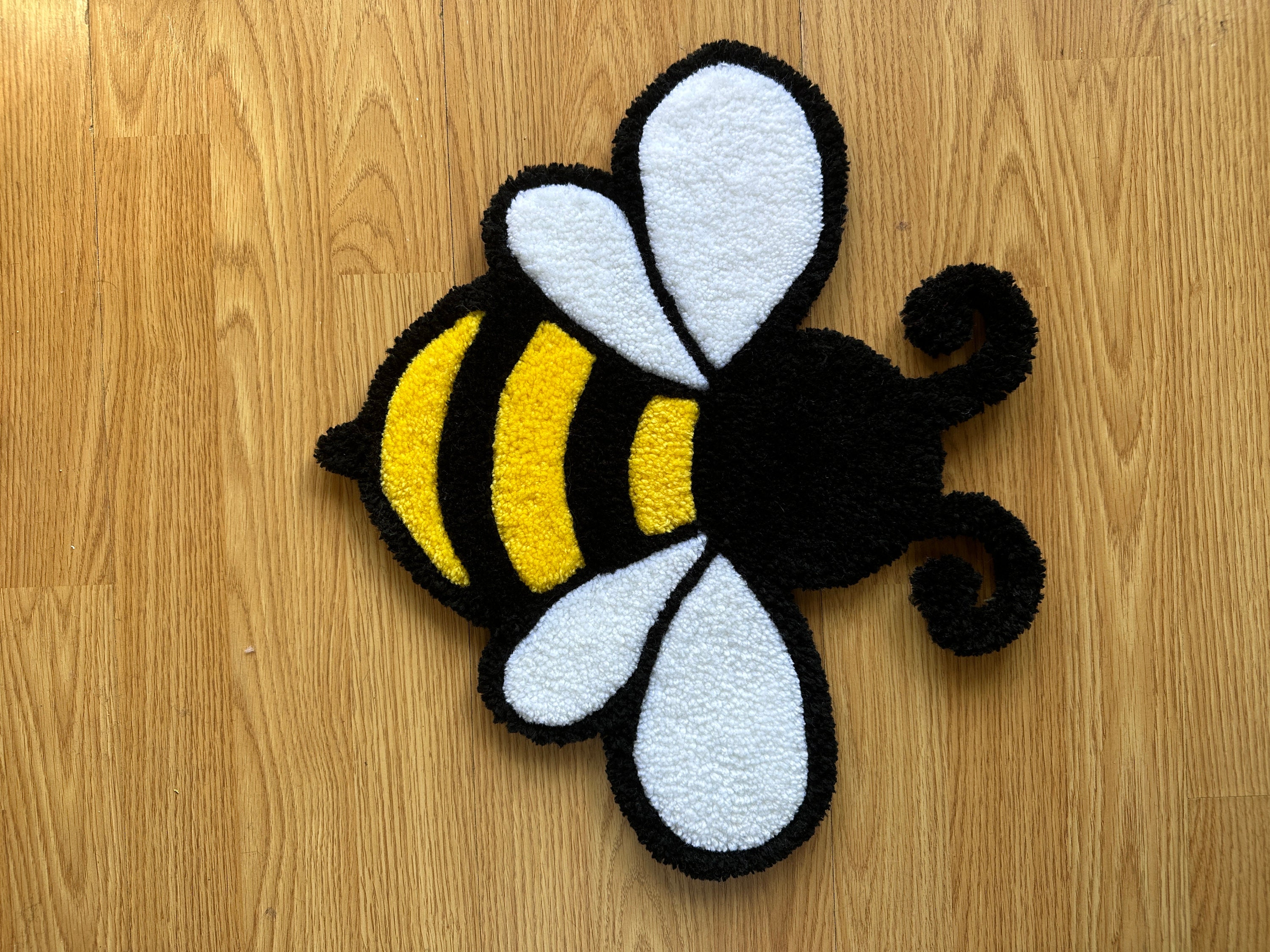 Bumble Bee W/adjustable Antennas Tufted Rug Unique Gift Etsy