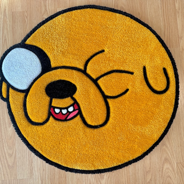 Jake the Dog - Adventure Time Hand Tufted Rug - Unique Gift