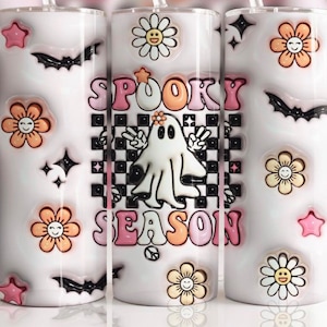NOT A DIGITAL, spooky season, Sublimation Transfer, Ready To Press 20 oz Skinny Tumbler Transfer,