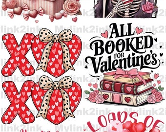Valentine's Day DTF Transfer, Ready to Press Gang Sheet