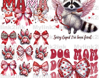 Valentine's Day DTF Transfer Gang Sheet, Ready to Press