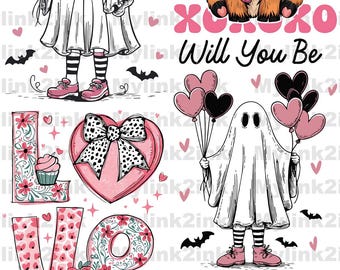 Valentine's Day DTF Transfers, Ready to Press Gang Sheet