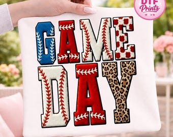 Game Day Baseball DTF Transfer, Sports Mom, Baseball Season Heat Press