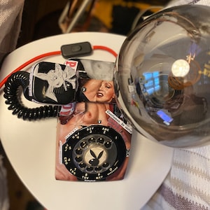 Christmas Gift For Him Vintage Telephone lamp “PLAYBOY 1950 with Marilyn Monroe”