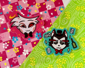 Hazbin Hotel Stickers - Angel Dust - Husk - B grade stickers !
