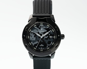 Ukrainian Military Watch Collection Pixel Model BL001/ Black Pixel water resistant  tactical Made in Ukraine