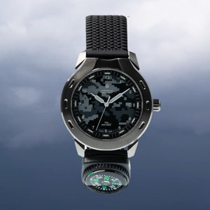 Ukrainian Military Watch Collection Pixel Model TI001/ Dark Gray Pixel water resistant  tactical Made in Ukraine