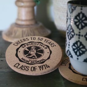 Custom Cork Coasters – Perfect for Business Branding or Realtor Promotions, Wedding Favors!