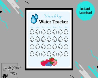 Seguimiento de agua semanal imprimible