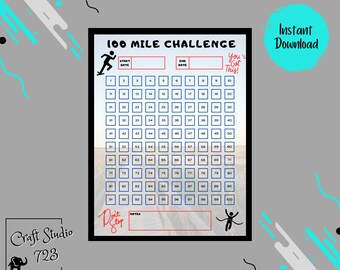 Reto de las 100 Millas Imprimible