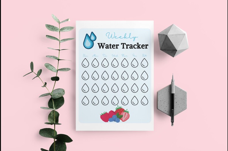 Weekly Water Tracker Printable - Etsy