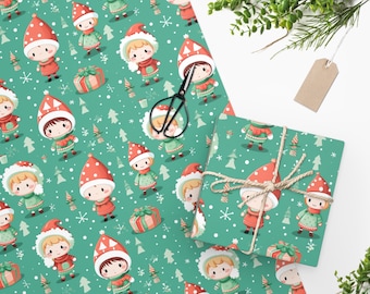 Christmas Wrapping Paper - Christmas Kids Design