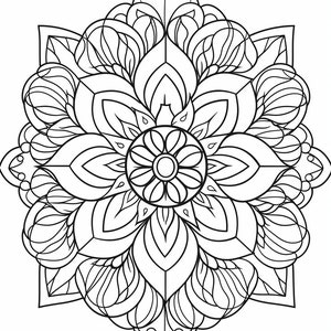 25 Pages - MANDALA Art, Adult Coloring Pages, Stress Relief, Anxiety Relief, Coloring Book  - DIGITAL DOWNLOAD