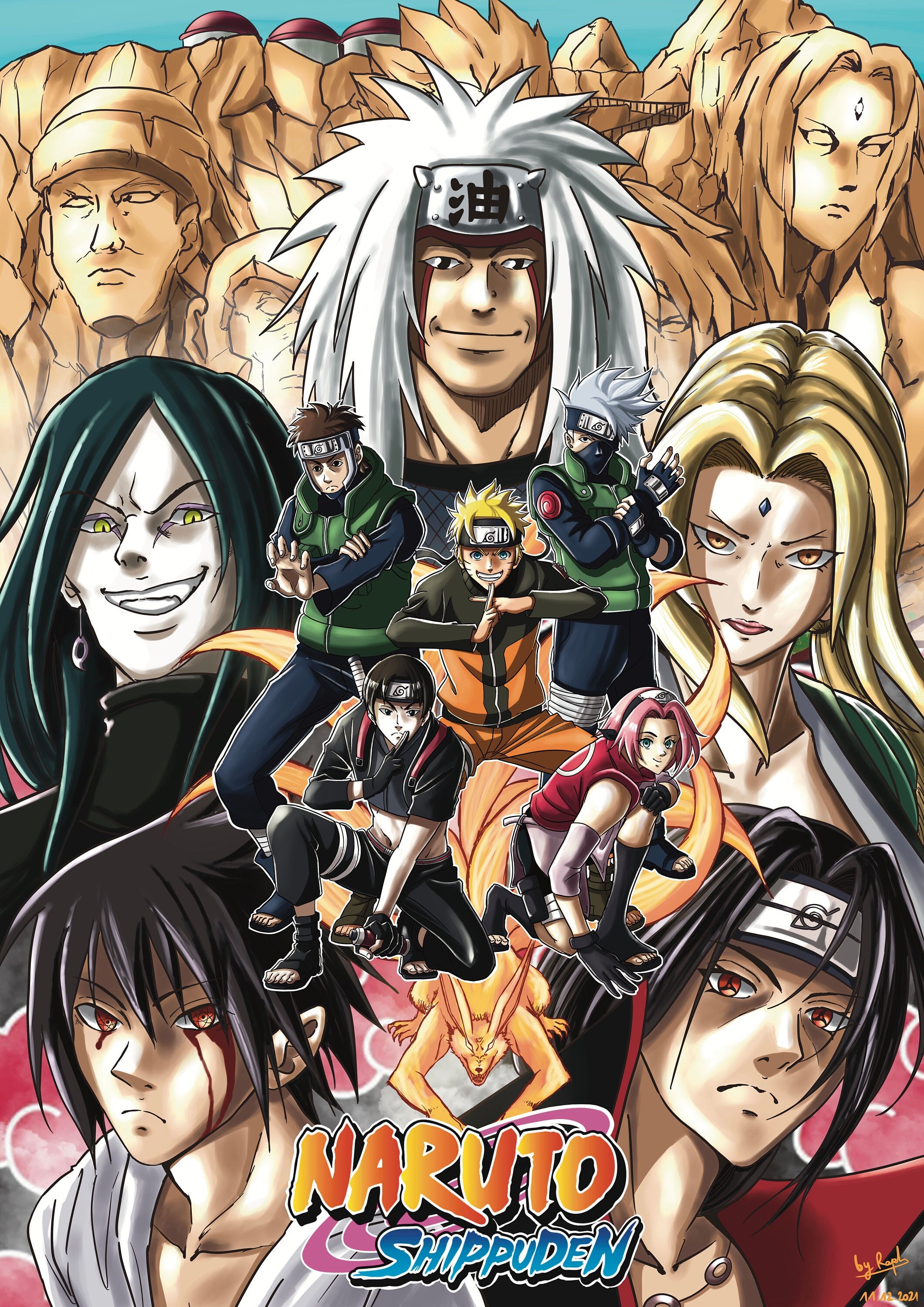 Naruto Shippuden Characters Anime Poster