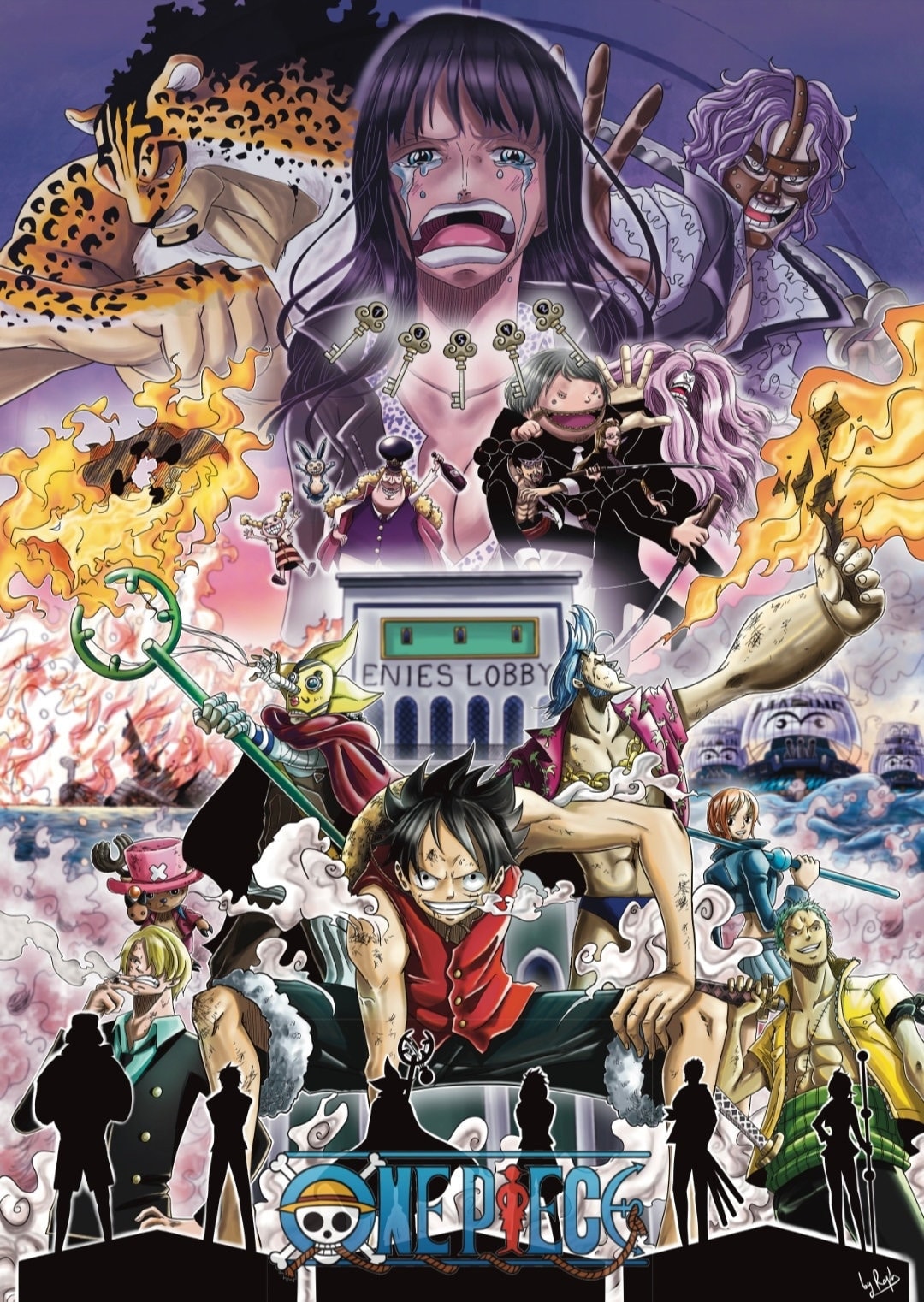 Poster One Piece Enies Lobby A2 Etsy