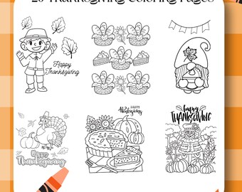 Thanksgiving coloring pages for kids PDF printable download