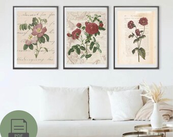 Vintage Floral PDF Wall art