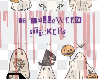 Cute Halloween stickers 26 count PDF
