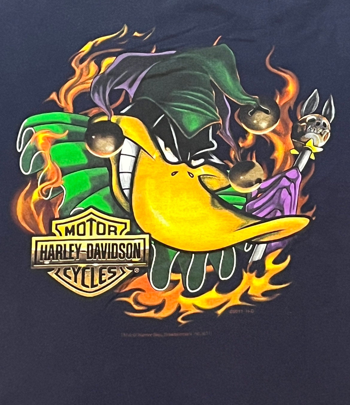 Vintage Harley Davidson Daffy Duck Looney Tunes Warner Bros