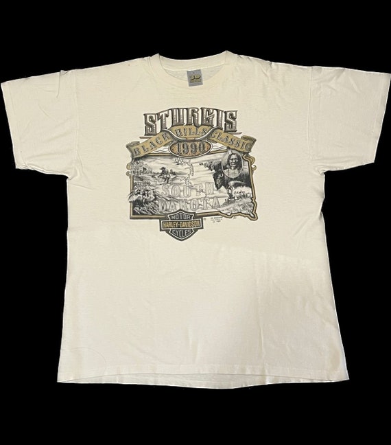 Vintage 1990 Harley Davidson Motorcycle 3D Emblem Sturgis Black  