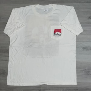 Vintage 90s Marlboro Team Penske Racing Pocket Tee Cleveland 1995