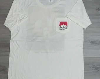 Vintage 1990s Marlboro Unlimited Train Track Graphic T Shirt Size