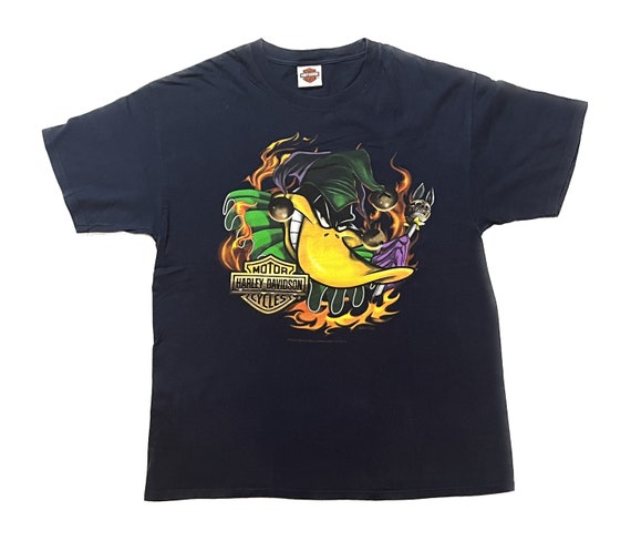 Vintage Harley Davidson Daffy Duck Looney Tunes Warner Bros