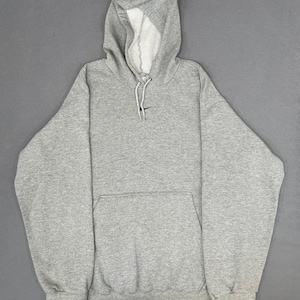 Nike Grey Hoodie, Essential Pullover Sweatshirt with Embroidered Swoosh - Large
