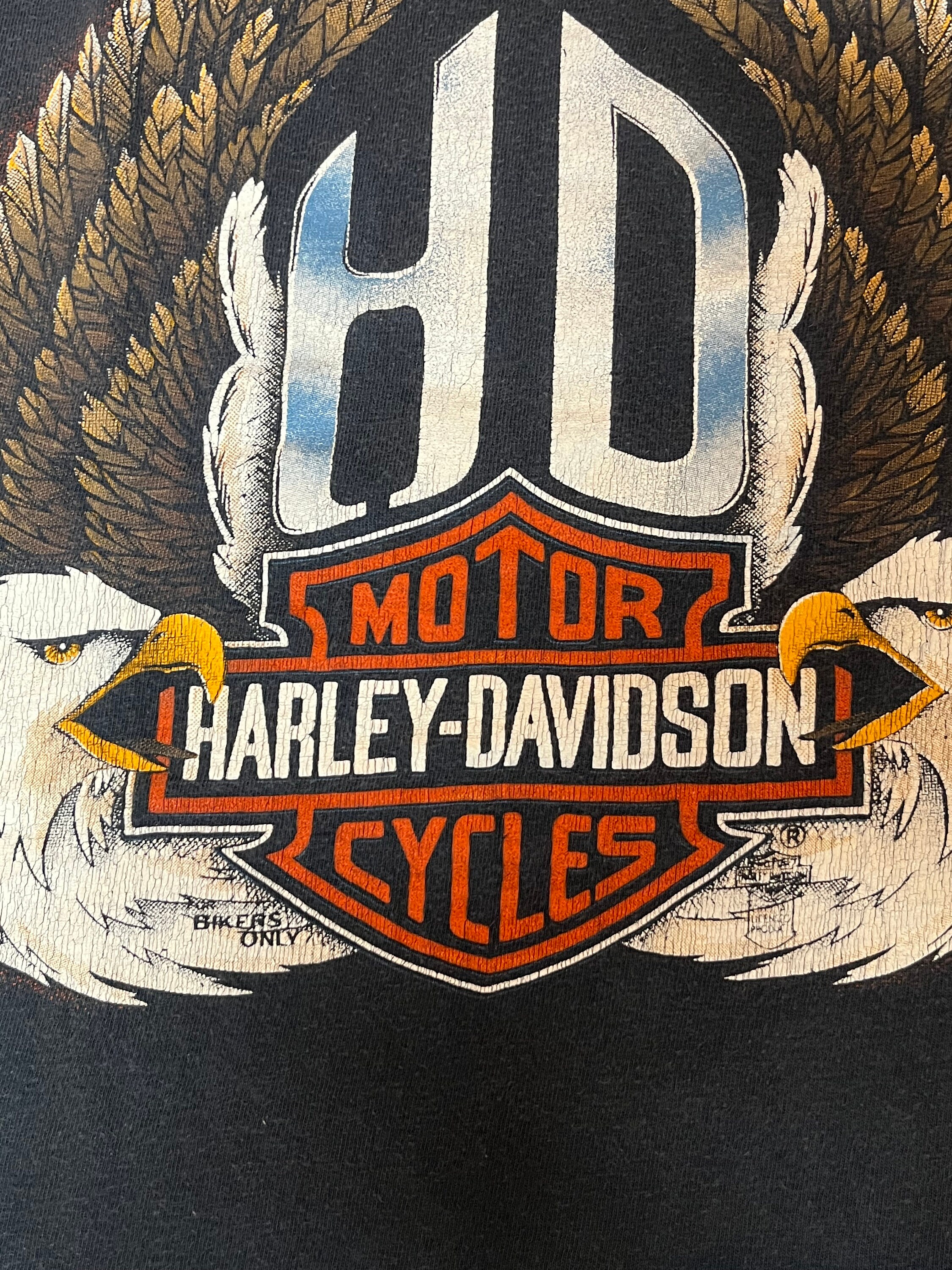 90's Harley Davidson Eagle - Twin Cities HWY-101 Hanes Tag