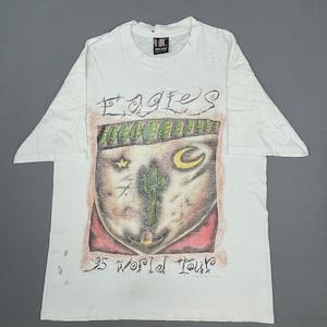 Vintage 1995 Eagles World Tour T-Shirt Hell Freezes Over Giant Tee Jays, Made in USA, XL