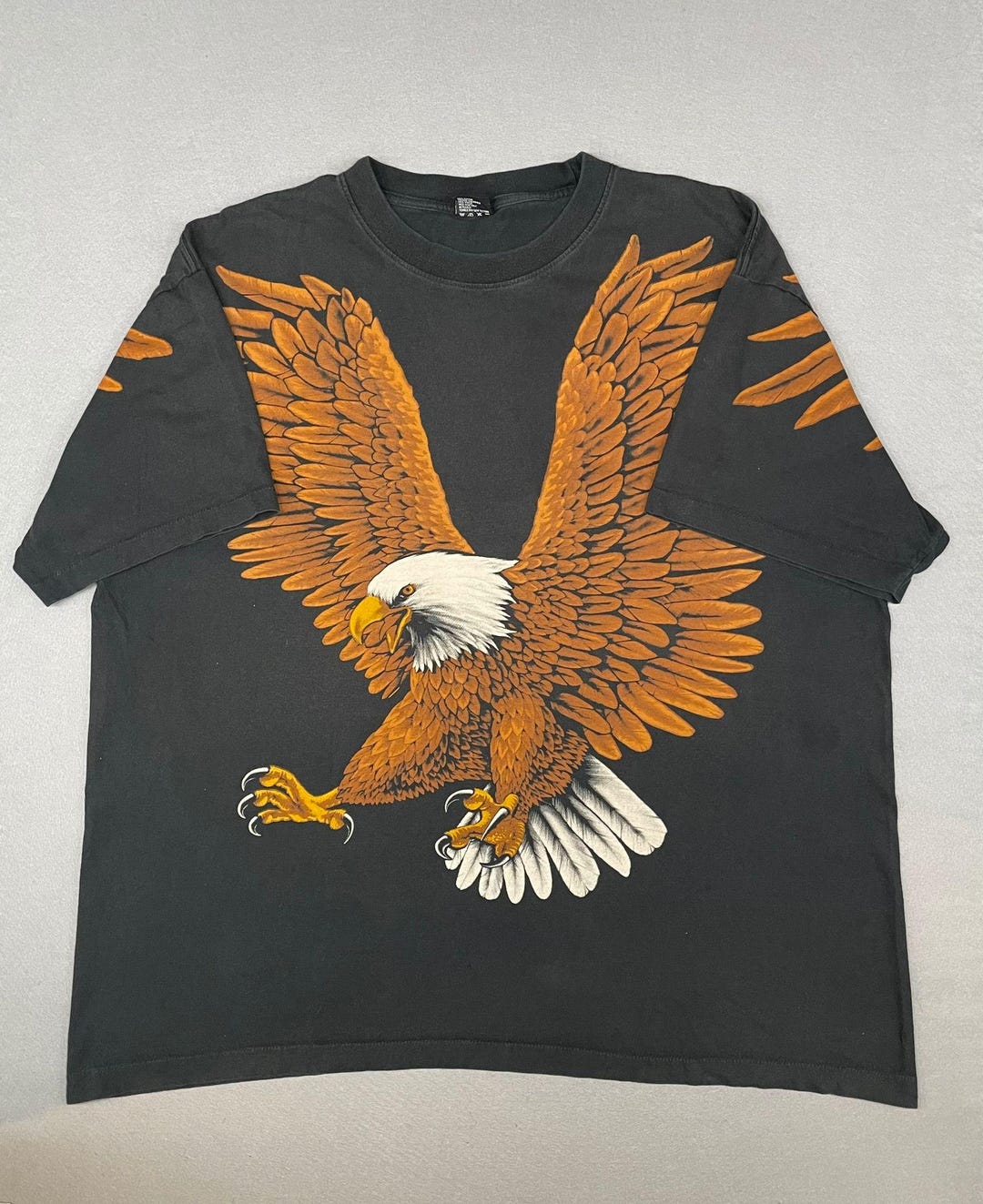 Vintage 90's Travis Scott Bald Eagle AOP Shagall Tag XXL - Etsy