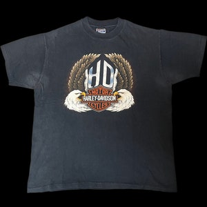 Harley Davidson Hanes Tag Tee Shirt Large Vintage Retro 80s Harley Davidson Hanes Tag Tee Shirt Large Vintage Retro 80s