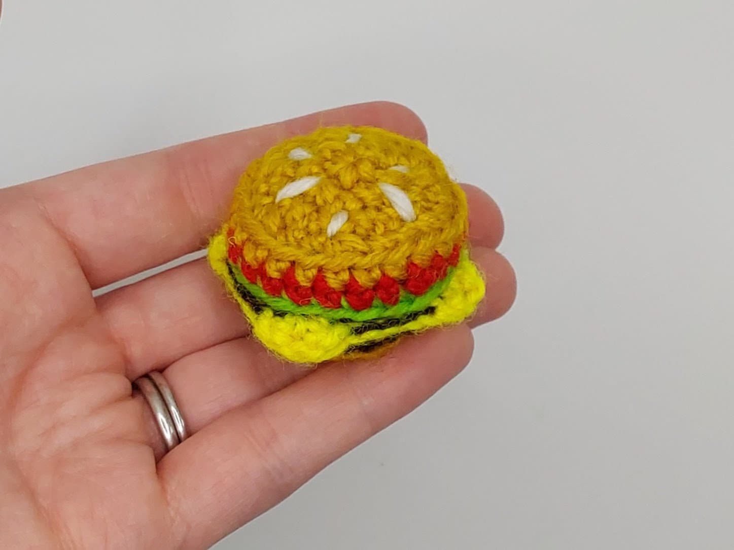 Mini Cheeseburger Crochet Pattern
