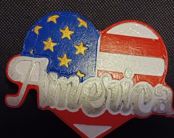 America Ceramic Magnet