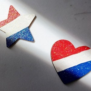 Americana Star & Heart mini magnets