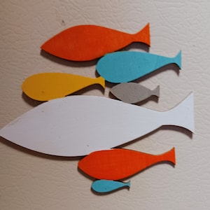 Colorful school of fish magnet