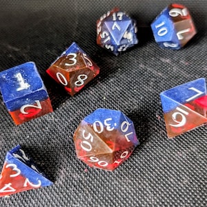 Resin Americana Red/Blue Dice